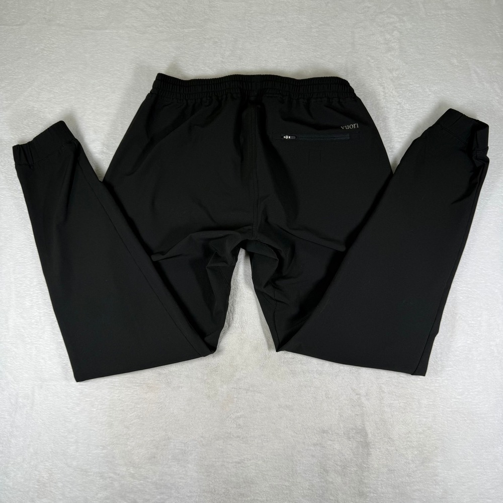Vuori Mens Performance Jogger Pants Black Size L Elastic Waist Zipper Pockets